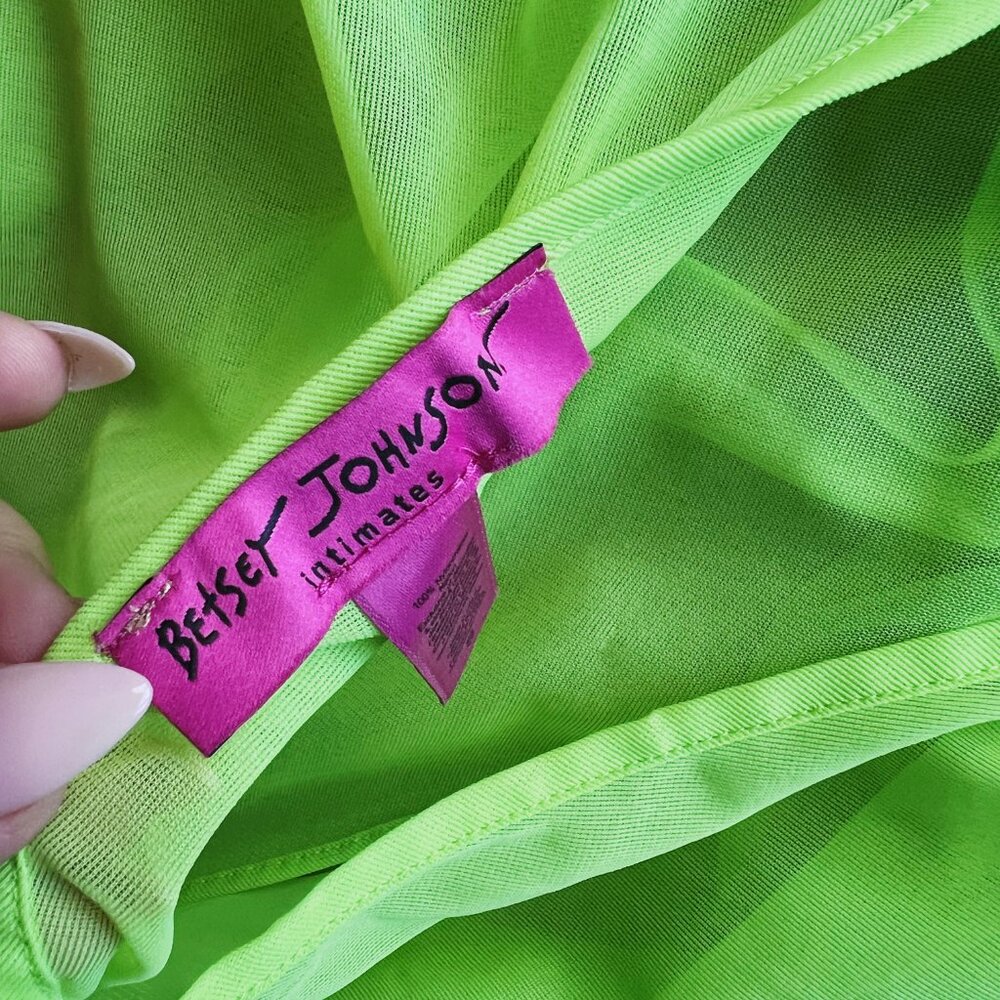 SOLD ✨ Betsey Johnson Neon Slip Dress 💚 Y2K Fairycore Lingerie - Picture 5 of 7